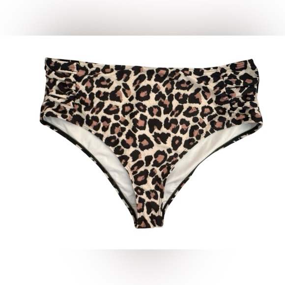 Beachsissi Leopard Print High-Waisted Bikini Bottoms NWOT - Picture 1 of 5